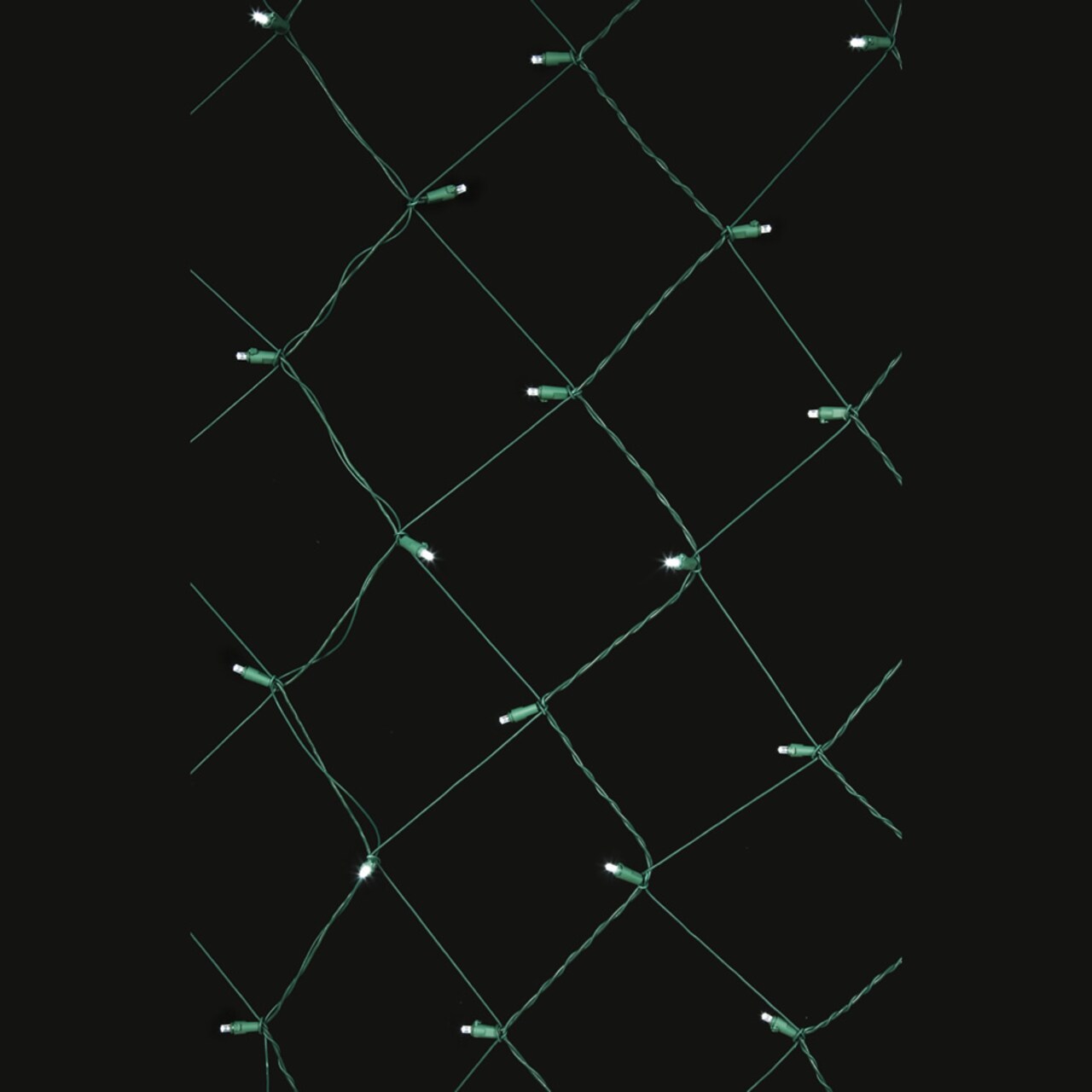 120 Pure White Wide Angle Net LED Lights 4Ft. x6Ft. Green Wire Christmas set